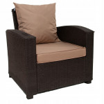 Podsedák na záhradný nábytok Golden Garden GG102 55/60/8cm + vankúš 55/50cm cappuccino